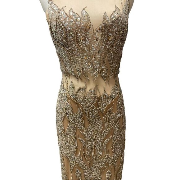 Terani Conture Rhinestone Cocktail Evening Holiday Dress Size 4 - Picture 4 of 16